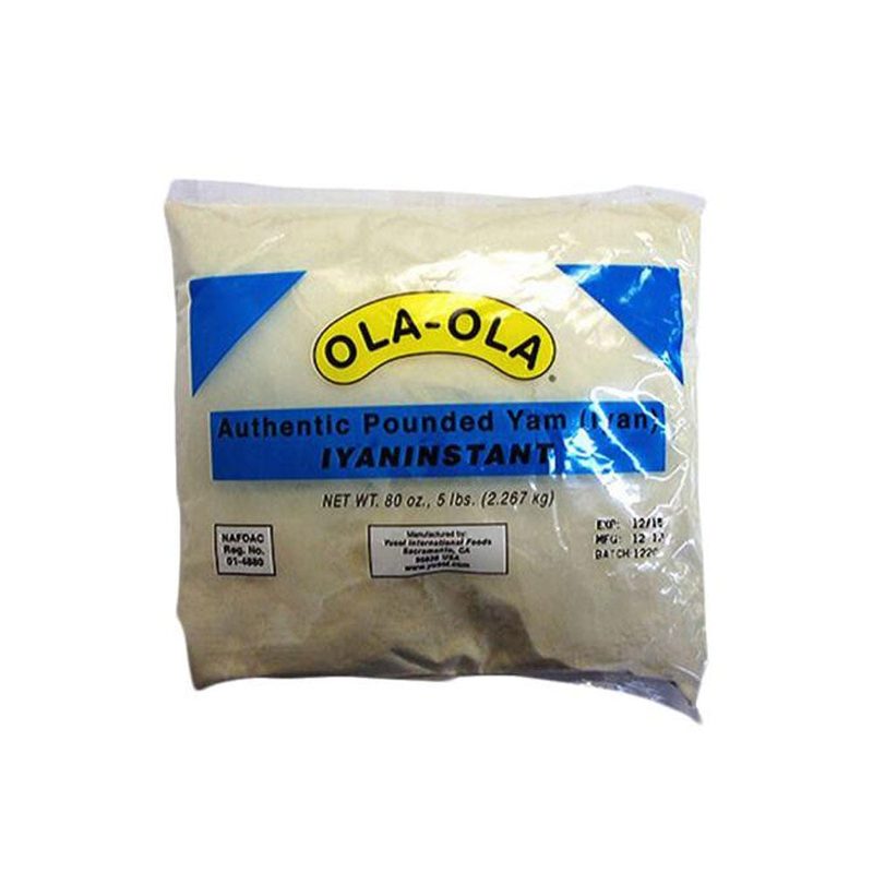 Ola Ola Authentic Pounded Yam Iyan Instant (5Lbs), 5Lbs — Fufu & Flour at We Yone African Market