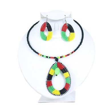 Pan African Choker & Earting Set — Jewelry & Accessories at We Yone African Market